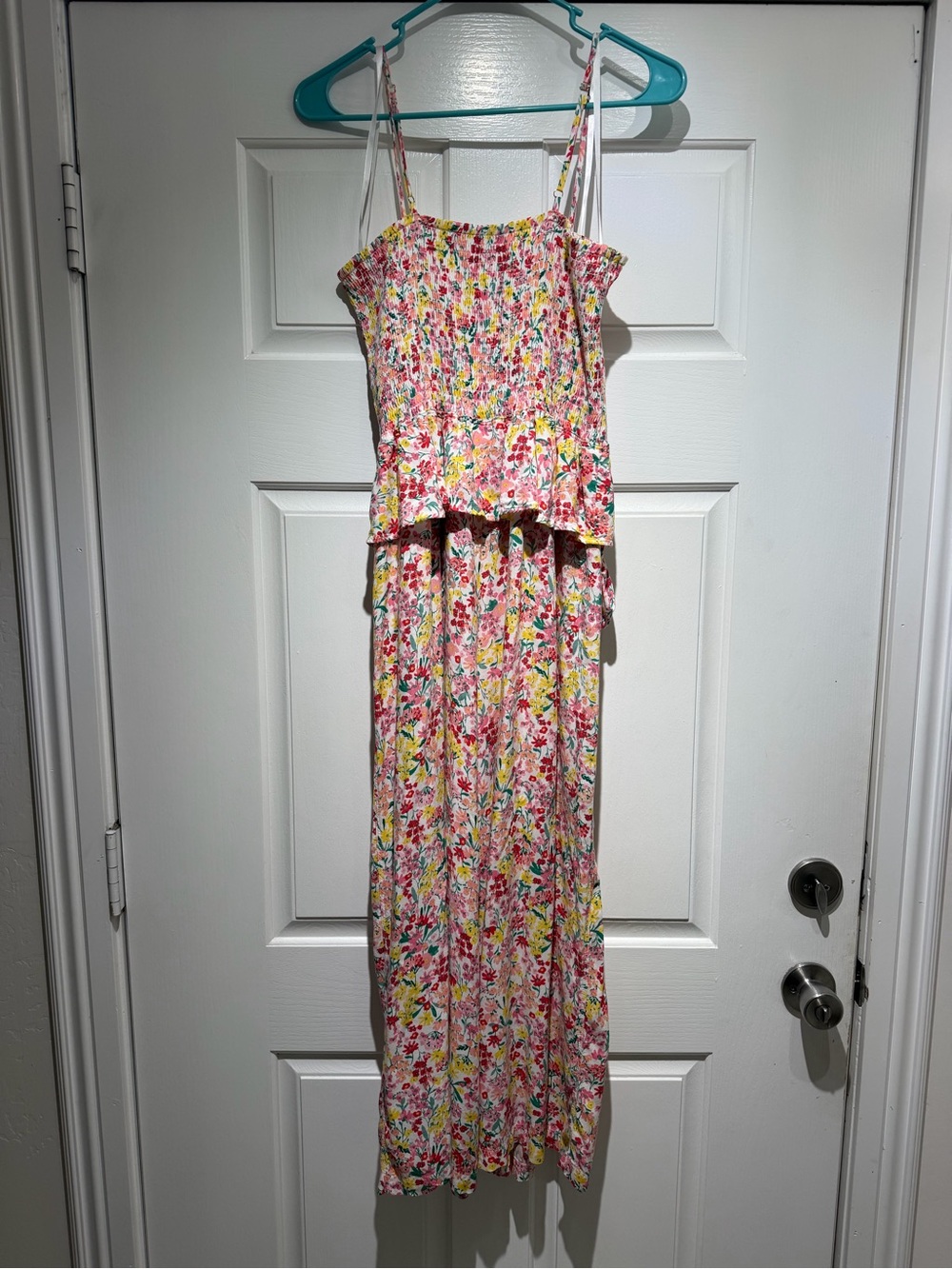 Tommy Hilfiger Pink Multicolor Floral Smocked Maxi Dress
